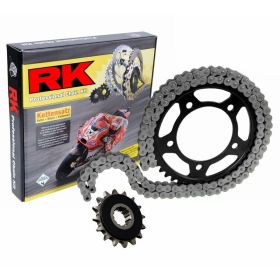 Kit transmission RK chaîne XRE 114 maillons pignon 520 43z pignon silencieux 16 dents