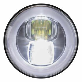 SIP PERFORMANCE LED Headlight 115 mm 12V DC in silver aluminum European approval