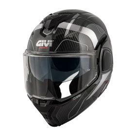 Casco modulare reversibile GIVI X36 Carbon nero grigio