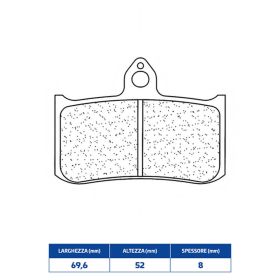 Jeu de plaquettes de frein CL BRAKES 1157XBK5 en composé fritté pour HONDA NSR R 250