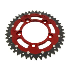 Corona ZF 43 denti passo 525 rossa nera dual per Aprilia