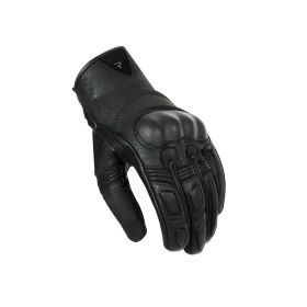 Gants de moto pour femmes en cuir noir REBELHORN THUG II