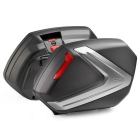 Kit valigie laterali GIVI V37 nero rosso per SUZUKI V-Strom 800 DE / SE