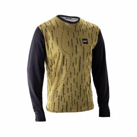LEATT Trail 3.0 T-shirt à manches longues MTB marron en tissu X-Flow antibactérien