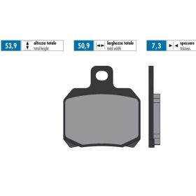 POLINI Bremsbelag-Paar gesinterte Verbindung 53,9x50,9x7,3 mm