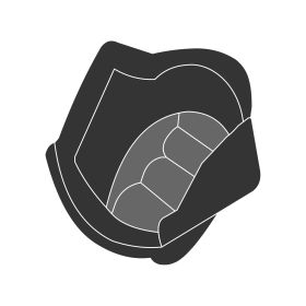 Inner padding for TUCANO URBANO FASTFLIP helmets black size 2XL