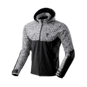 Giacca moto uomo REBELHORN SLASH SPIDER nera/bianca softshell