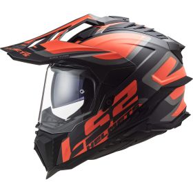 Dual Road Helmet LS2 MX701 EXPLORER Alter Black Matt Fluorescent Orange