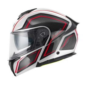 GIVI X50 Fiber Hologram Modular helmet white black red