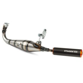 Marmitta completa STAGE 6 STREETRACE terminale arancio/nero per Peugeot 103 Spx