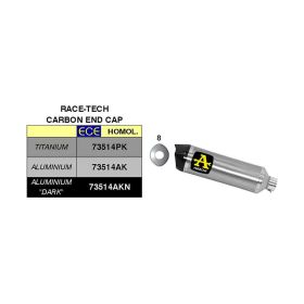 ARROW Race Tech Slip-On Rennsportauspuff alu Carby-Kappe Schalldämpfer Yamaha TMAX 560