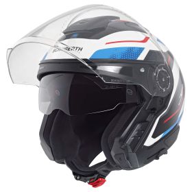Casque jet SCHUBERTH J2 Sigma bleu blanc