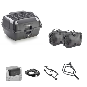 GIVI B45+ top case kit CORIUM black gray 45/13L for ROYAL ENFIELD SUPER METEOR