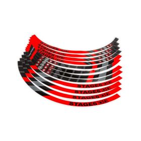 Kit adesivo cerchione 17 pollici STAGE6 rosso
