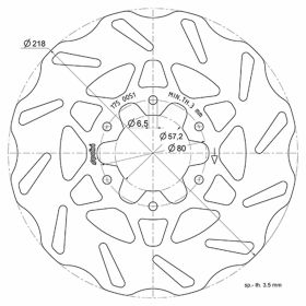 Disque de frein POLINI D.218 pour APRILIA/DERBI/GILERA