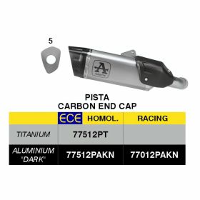 ARROW Slip-On Auspuff homologiert Track Titan Carbon Kappe für KTM 990 RC R