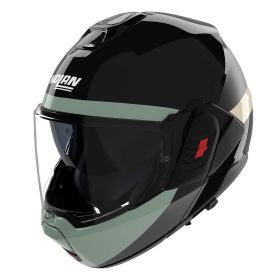 Casque modulable réversible NOLAN N120-1 Blocco 358 noir vert gris