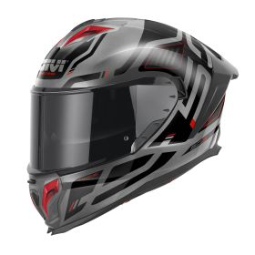 GIVI 50.3 Quasar Integralhelm schwarz Titan rot
