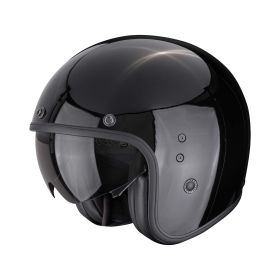 Casco jet cafe racer Scorpion EXO BELFAST EVO Solid nero lucido