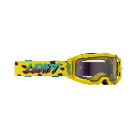 Masque cross LEATT Velocity 5.5 Cheetah jaune lentille transparente 83%