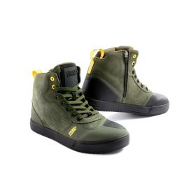 Stivali moto uomo in pelle REBELHORN SPIKE verde oliva