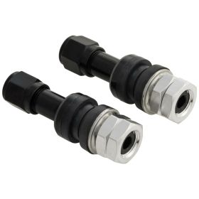 Coppia inserti valvola pneumatici G-PRO in alluminio CNC nero 24mm