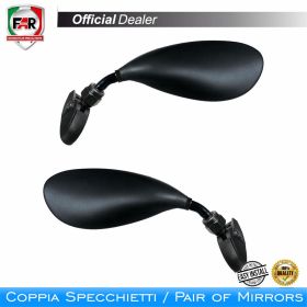 Coppia specchietti carena FAR 0197/0200 neri universali