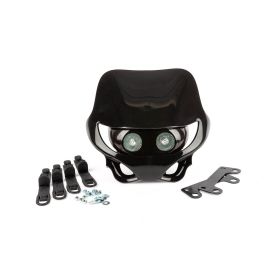 Schwarze Enduro-Maske für 50cc Supermoto