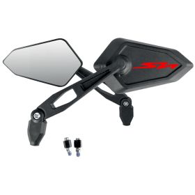 Coppia Specchietti Street Nero con logo Rosso HONDA SH 125 / 150