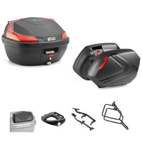 GIVI BLADE Top Case Kit V37 Black Red 37/37L for YAMAHA