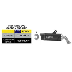 Silencieux Slip-On aluminium noir approuvé ARROW Indy Race EVO pour Kawasaki VERSYS 1100