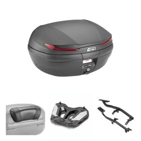 GIVI V45 ARENA Schwarz Rot Top-Case-Kit 45L für BMW R 12 G/S