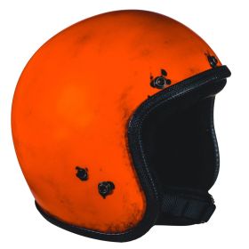 Casque Jet Cafe Race 70's Pastello Dirty Orange