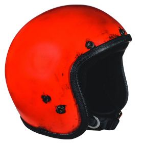 Casque Jet Cafe Race 70's Pastello Dirty Rouge