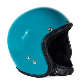 Jet Helmet Cafe Race 70's Pastello Vintage Turquoise