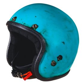 Casque Jet Cafe Race 70's Pastello Dirty Turquoise