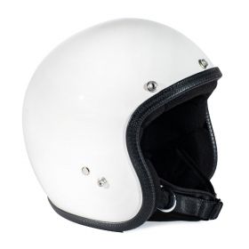 Jet Helmet Cafe Race 70's Pastello Vintage White