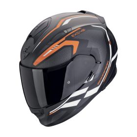 Integralhelm SCORPION EXO-491 KRIPTA Matt Schwarz Orange Weiß Größe L