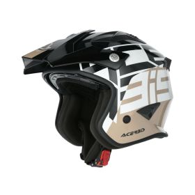 Casco jet ACERBIS Jet Aria Sport nero/marrone