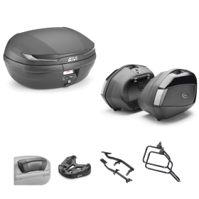 GIVI ARENA TECH Top Case Kit V35 TECH Smoked Black 45/35L for SUZUKI DL V STROM