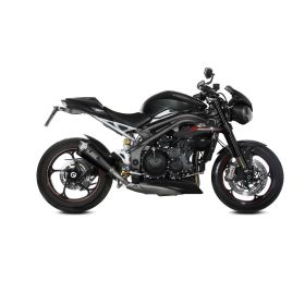 MIVV Delta Race Noir Silencieux Homologué pour TRIUMPH Speed Triple 1050 R/S/RS