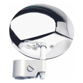 FAR 8114 universal reversible shield edge mirror chrome