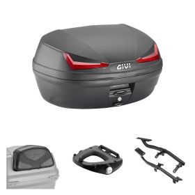 GIVI E455 SIMPLY IV Top Case Kit Schwarz Rot 45L für KTM
