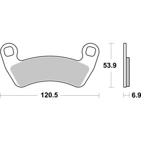 BREMBO SD 07PO17SD Off-Road Sintermetallbremsbeläge für POLARIS