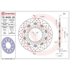 Disque de frein flottant BREMBO 78B40829 série or D.290 épaisseur 5 mm 5 trous pour SUZUKI
