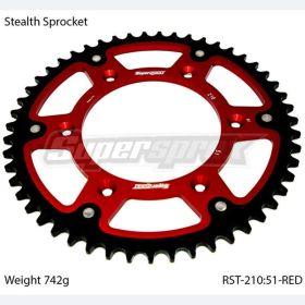 CORONA SUPERSPROX STEALTH RST NERO ROSSO 210 PASSO 520 - Z 51 DENTI RED