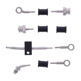 JMP 4 Bremsleitungs-Kit HBF-7046-V Silberstahl für Suzuki AN 650 A