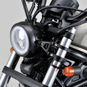 Supporto lampada DAYTONA 49mm corto alluminio nero
