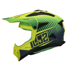 Casco Motocross LS2 MX708 FAST II Duck Verde Opaco Giallo Hi-Viz