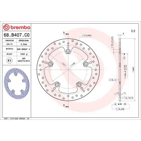 Disque de frein fixe BREMBO 68B407C0 Série Or Acier inoxydable D.265 Épaisseur 5mm 5 trous